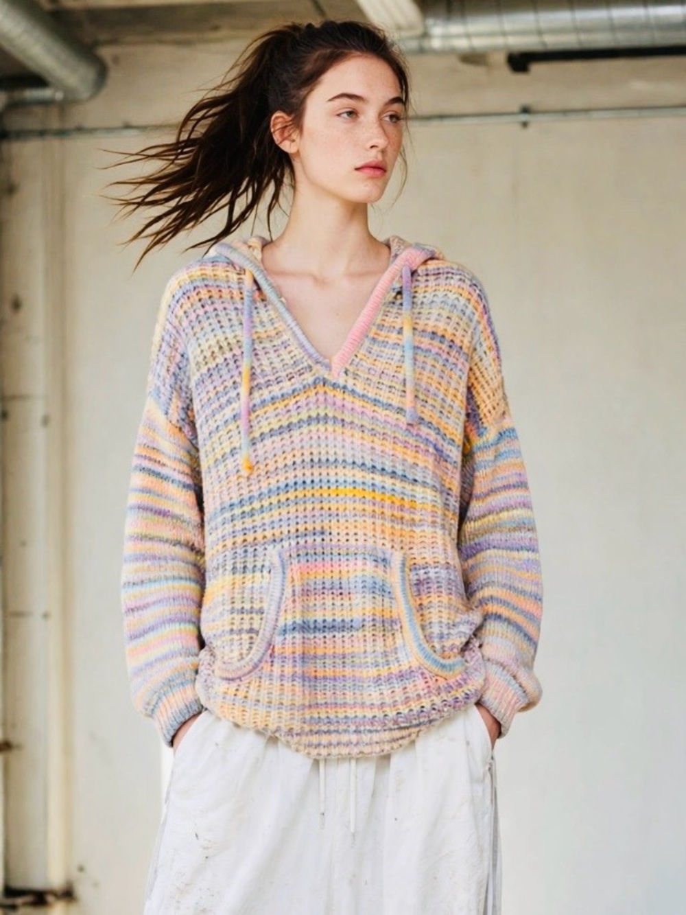 Aerie oversized knit hoodie - Picture 1 of 5